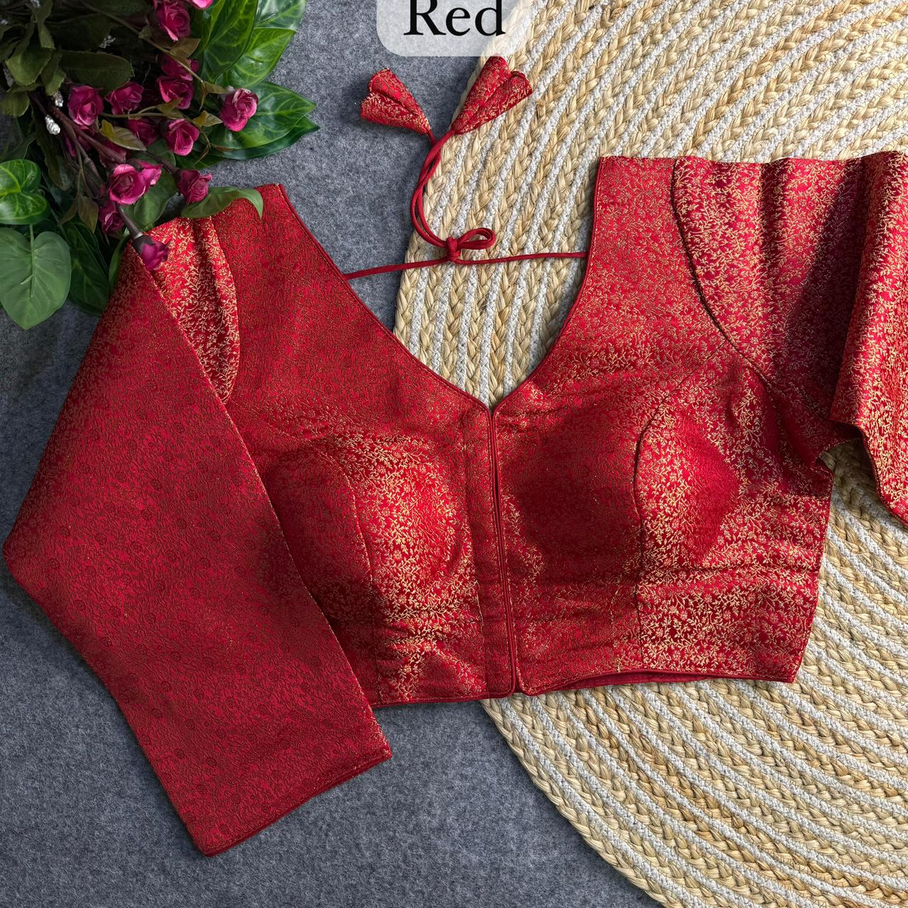 Vaidehi Banarasi V-Neck Blouse
